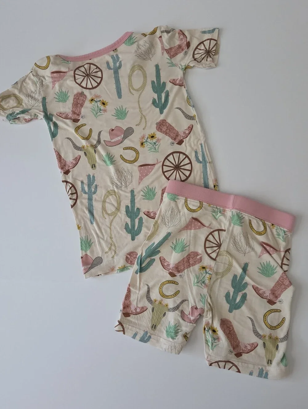 Little Sleepies Pajamas Two Sets Green Dolphin Dance And Pink Ready to Rodeo